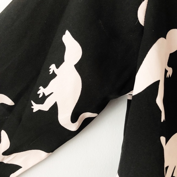 Dino-Print Button up Blouse - Picture 2 of 4